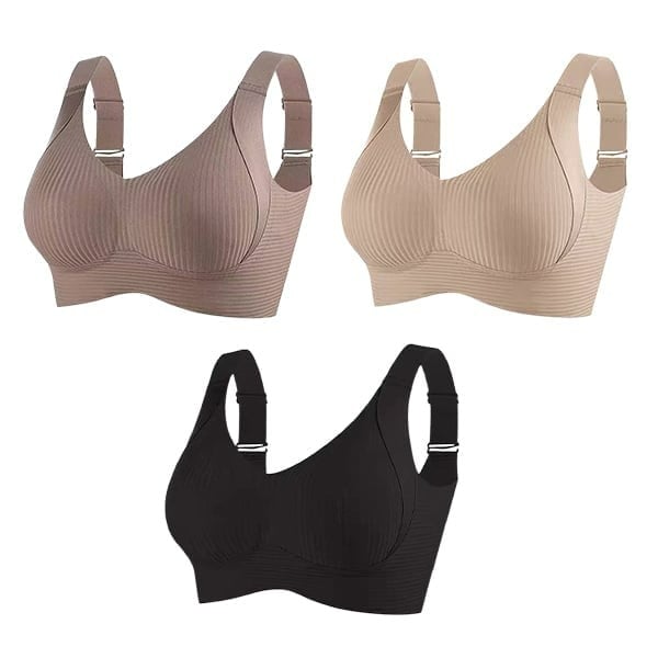 Sujetador push up ajustable sin aros y acanalado para mujer