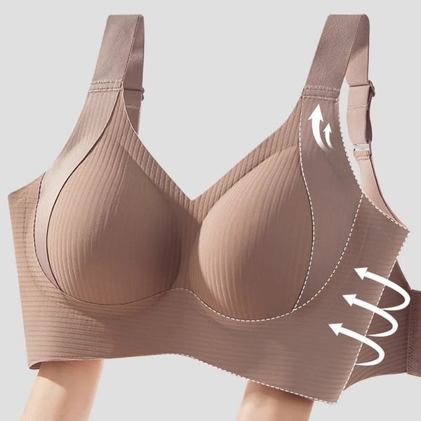 Sujetador push up ajustable sin aros y acanalado para mujer