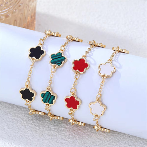 PULSERA TREBOL ONIX