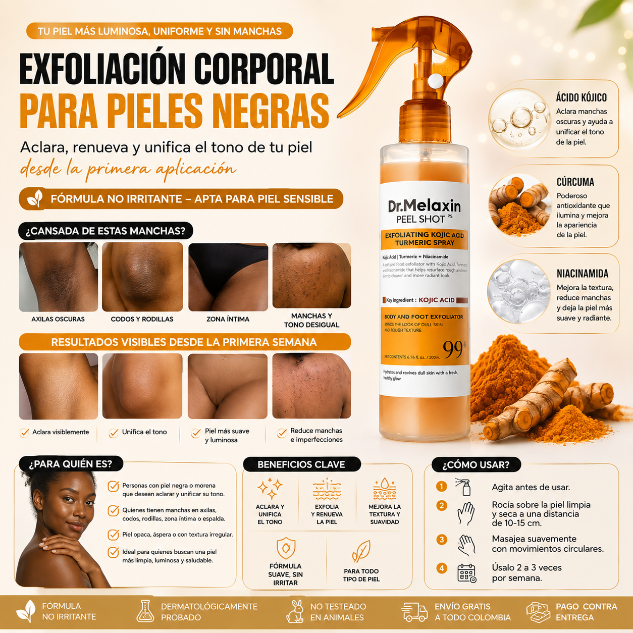 Exfoliante Corporal Para pieles negras