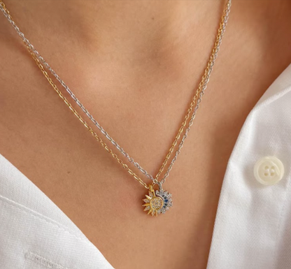 Collar Sol y Luna Eclipse + Caja Gratis 🌘✨
