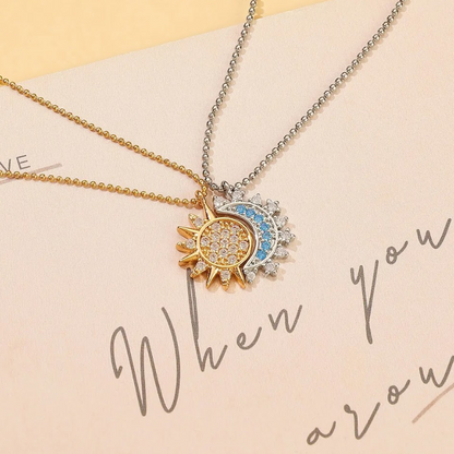 Collar Sol y Luna Eclipse + Caja Gratis 🌘✨